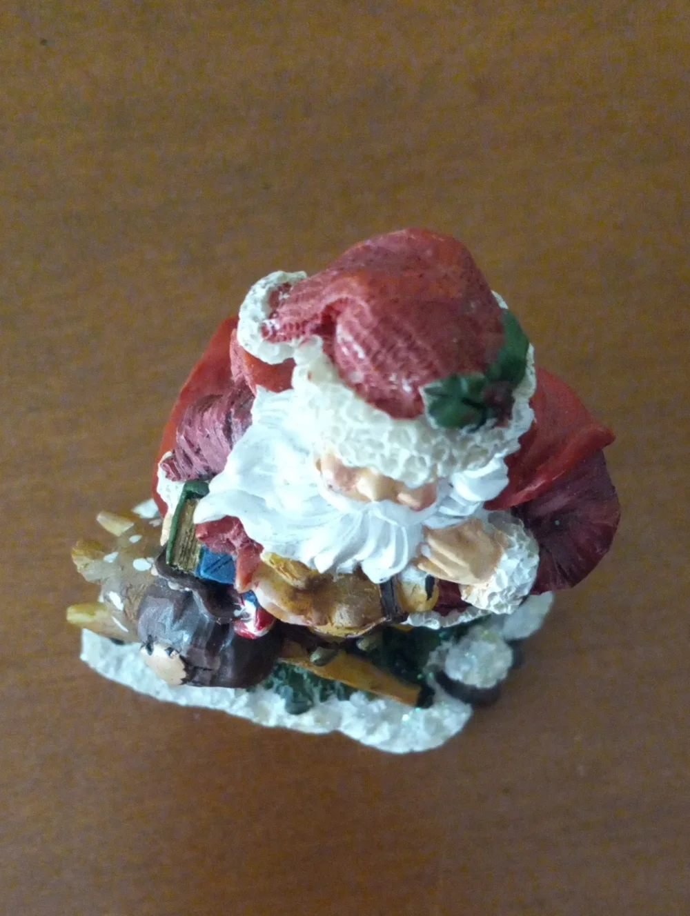 Santa Claus with Reindeer Figurine - Christmas Decor